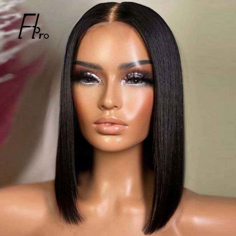 Glueless 13x5x1 T Part Lace Wigs Straight Bob Wig Pre Plucked